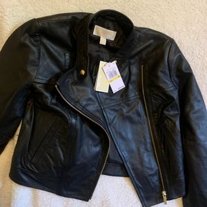 Leather jacket by michael kors